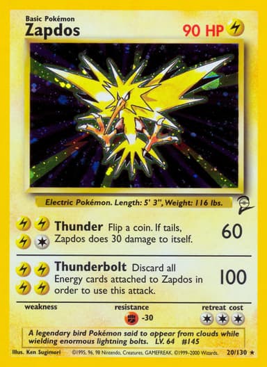 Zapdos card photo