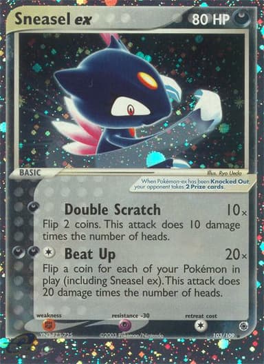 Sneasel ex card photo