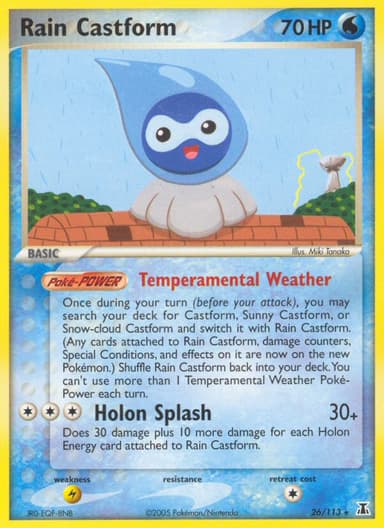 Rain Castform card photo