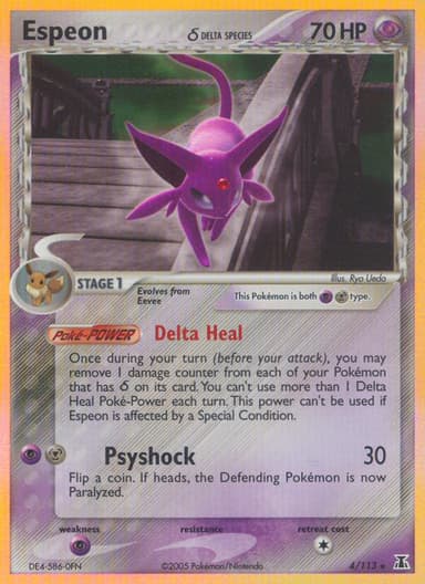 Espeon δ card photo