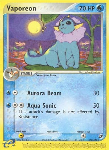 Vaporeon card photo