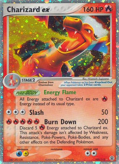 Charizard ex card photo