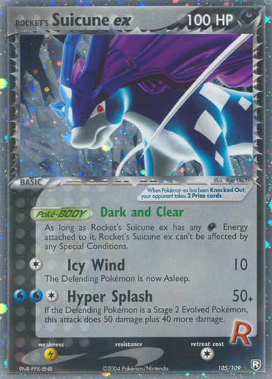 Rocket's Suicune ex card photo