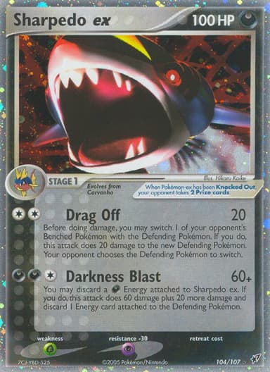 Sharpedo ex card photo