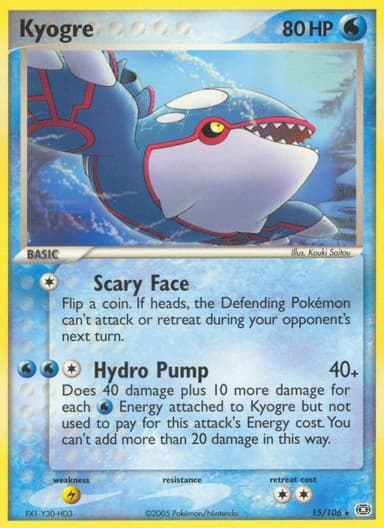 Kyogre card photo