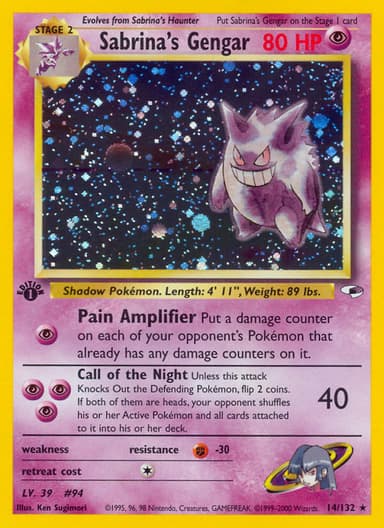 Sabrina's Gengar card photo