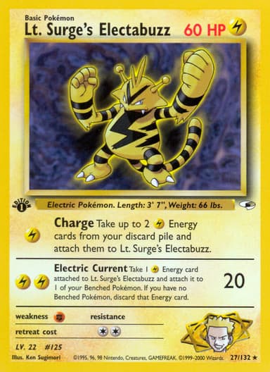 Lt. Surge's Electabuzz card photo