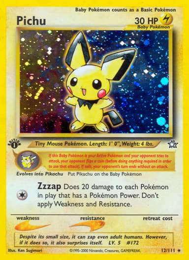 Pichu card photo