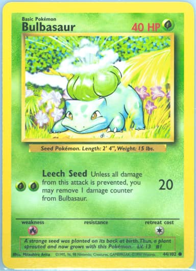 Bulbasaur card photo