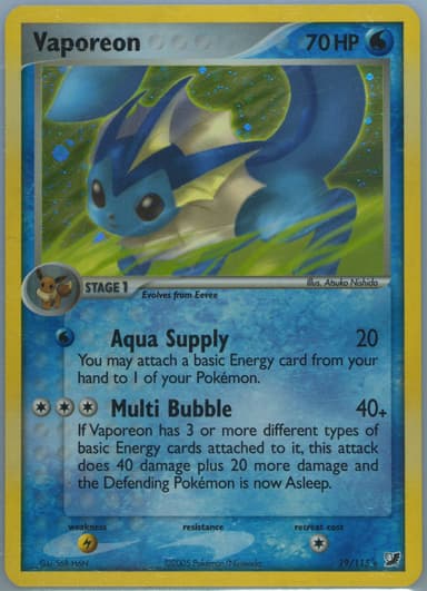 Vaporeon card photo