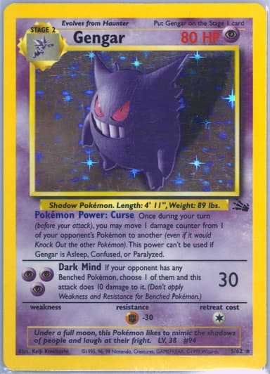 Gengar card photo