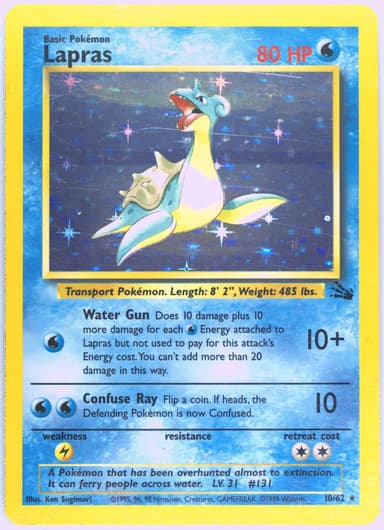 Lapras card photo