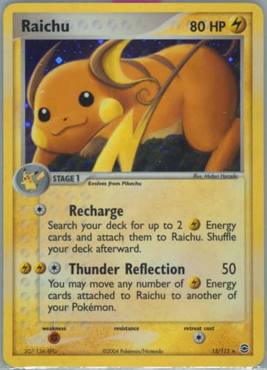 Raichu card photo