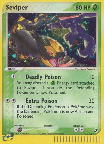 Seviper #11 Holo, Sandstorm card photo
