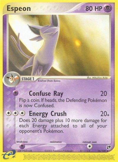 Espeon #16 Reverse Holo, Sandstorm card photo