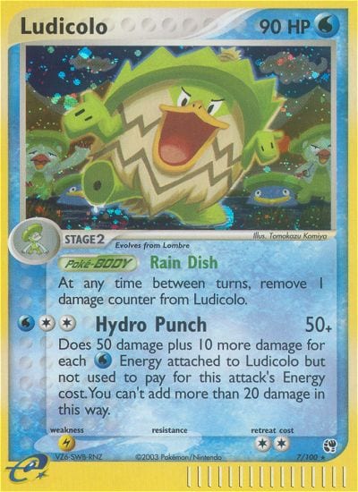 Ludicolo #7 Reverse Holo, Sandstorm card photo