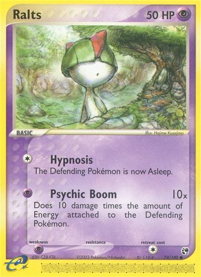 Ralts #74 Reverse Holo, Sandstorm card photo