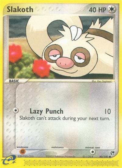 Slakoth #80 Reverse Holo, Sandstorm card photo