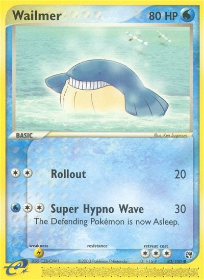 Wailmer #83 Reverse Holo, Sandstorm card photo