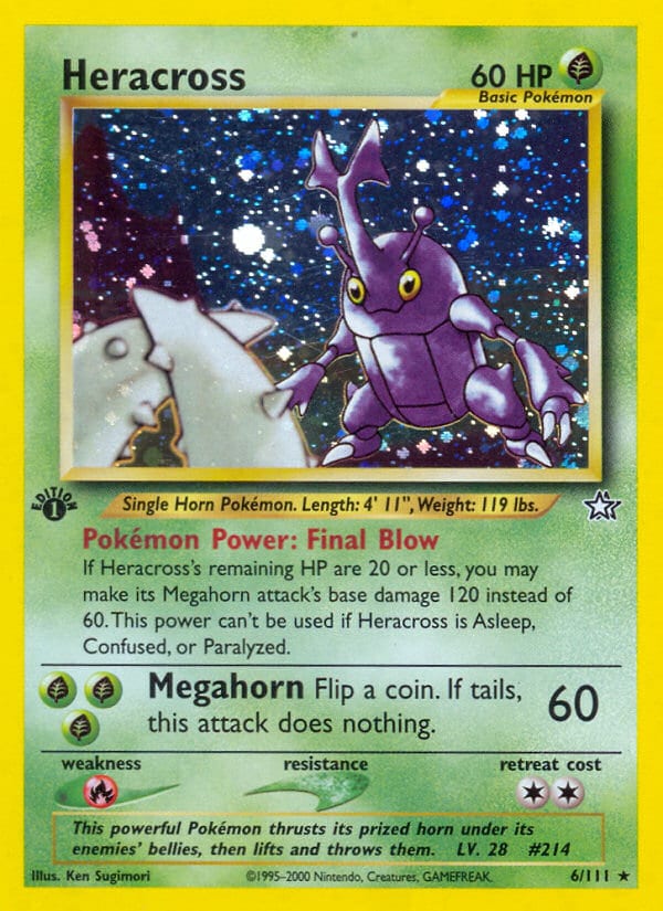 Heracross #6 Holo, Neo Genesis card photo