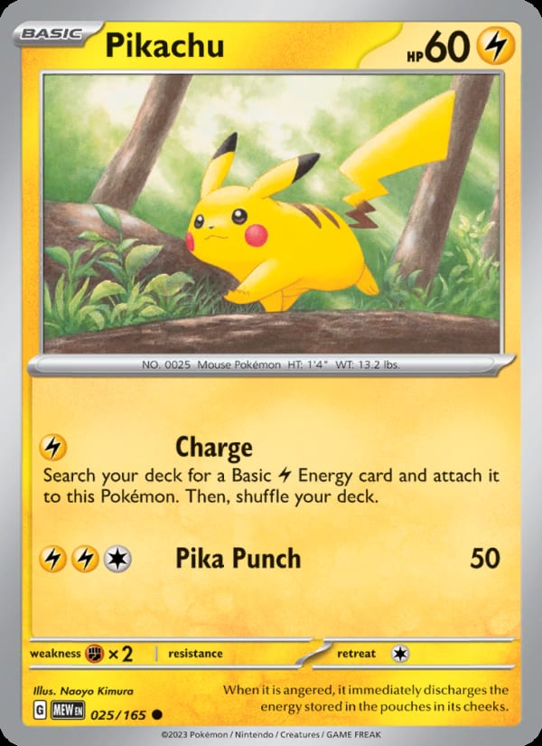 Pikachu #25 Pokemon Together, 151 card photo