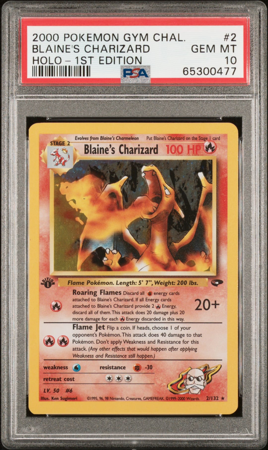 Blaine's Charizard #2 1st Edition, Gym Challenge card photo