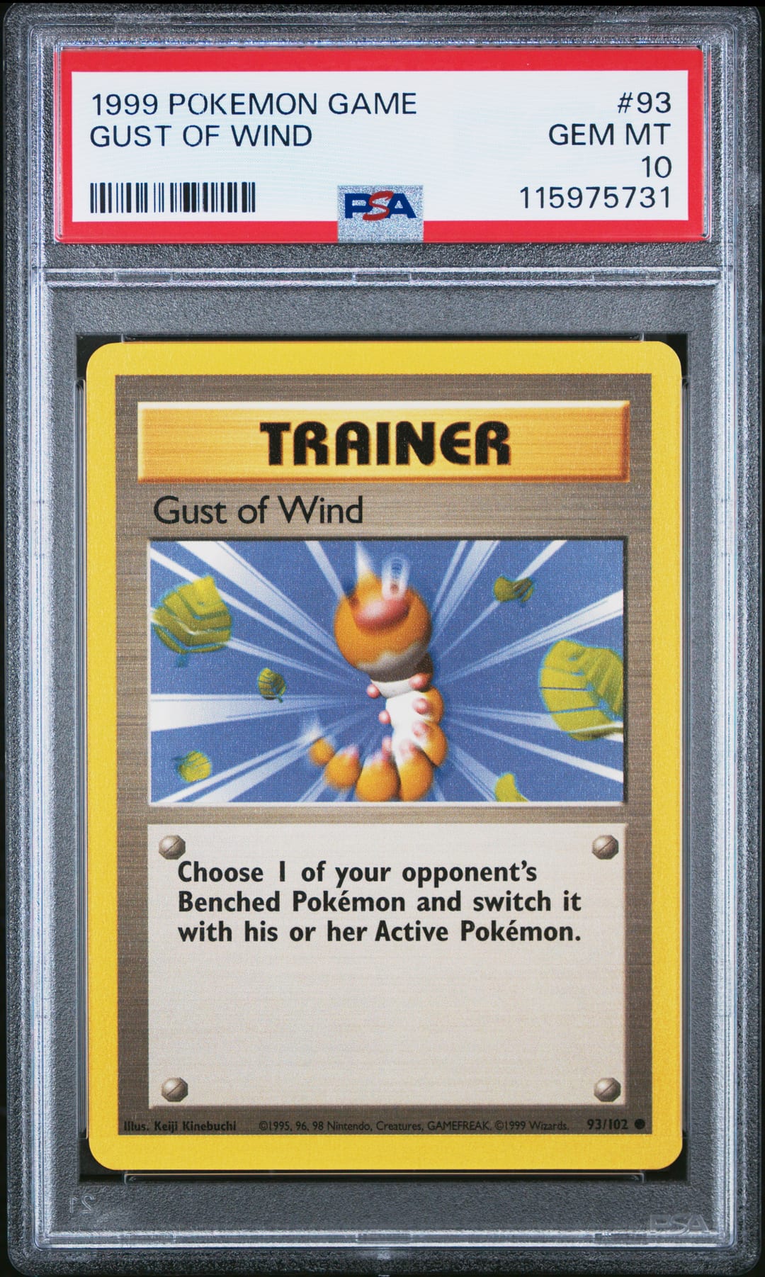 Gust of Wind #93 Unlimited, Base Set card photo