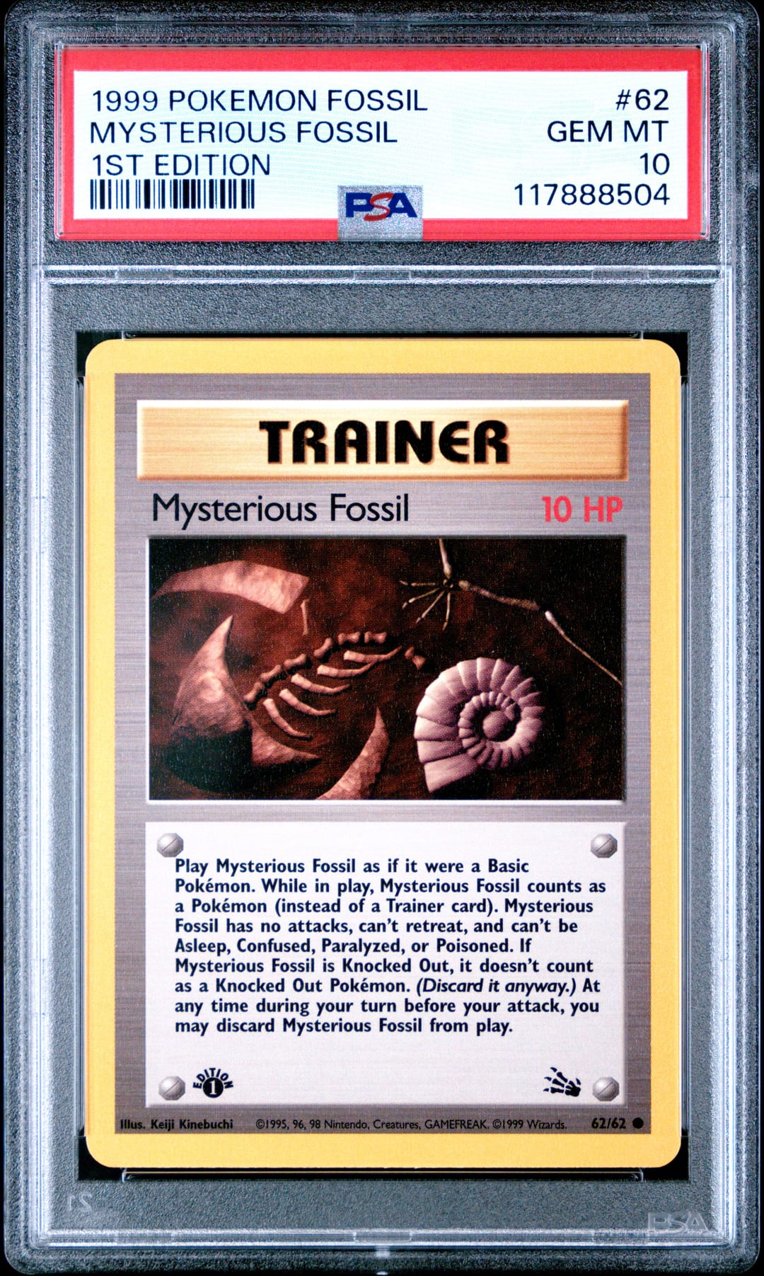 Mysterious Fossil #62 1st Edition, Fossil card photo
