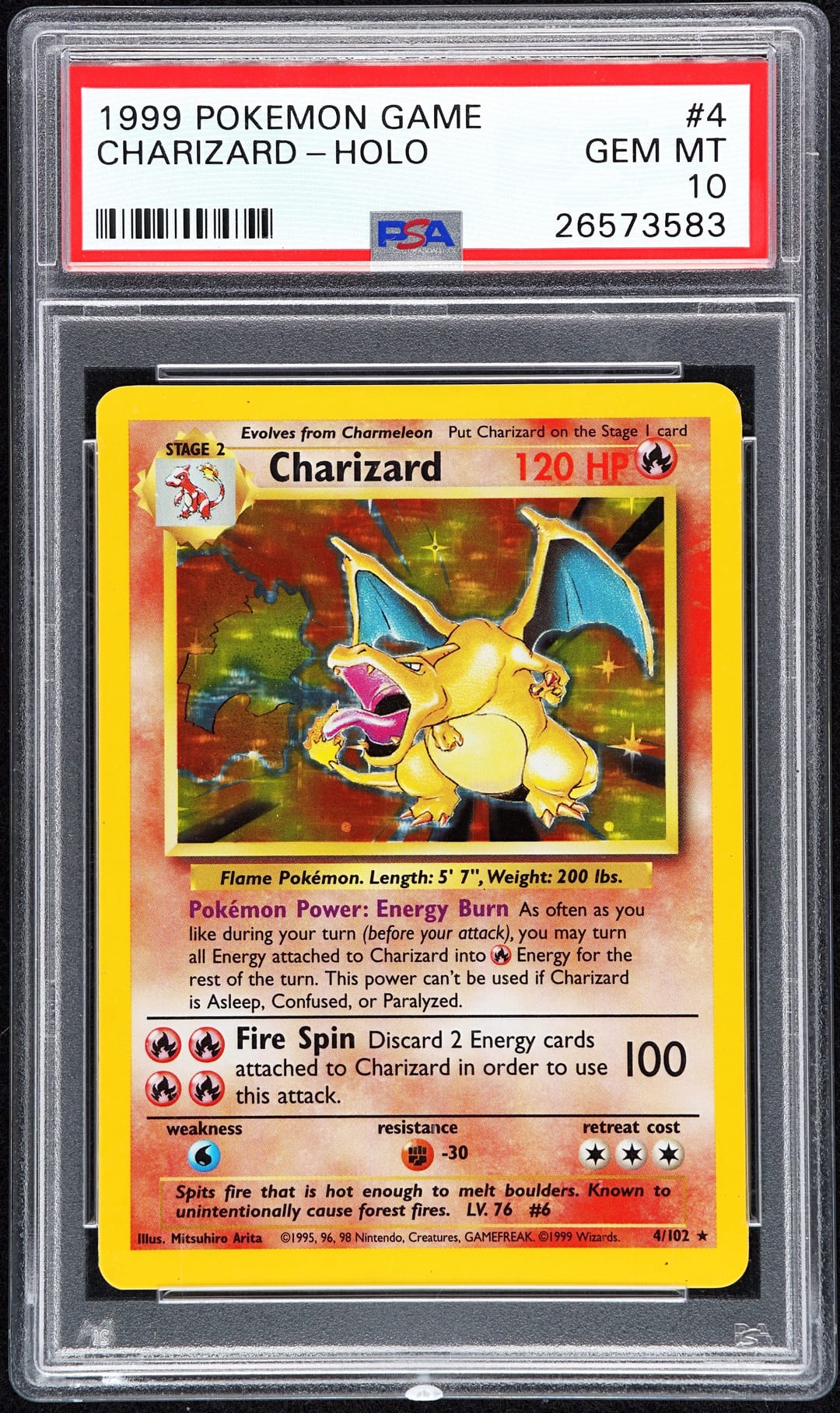 Charizard #4 Unlimited, Base Set card photo