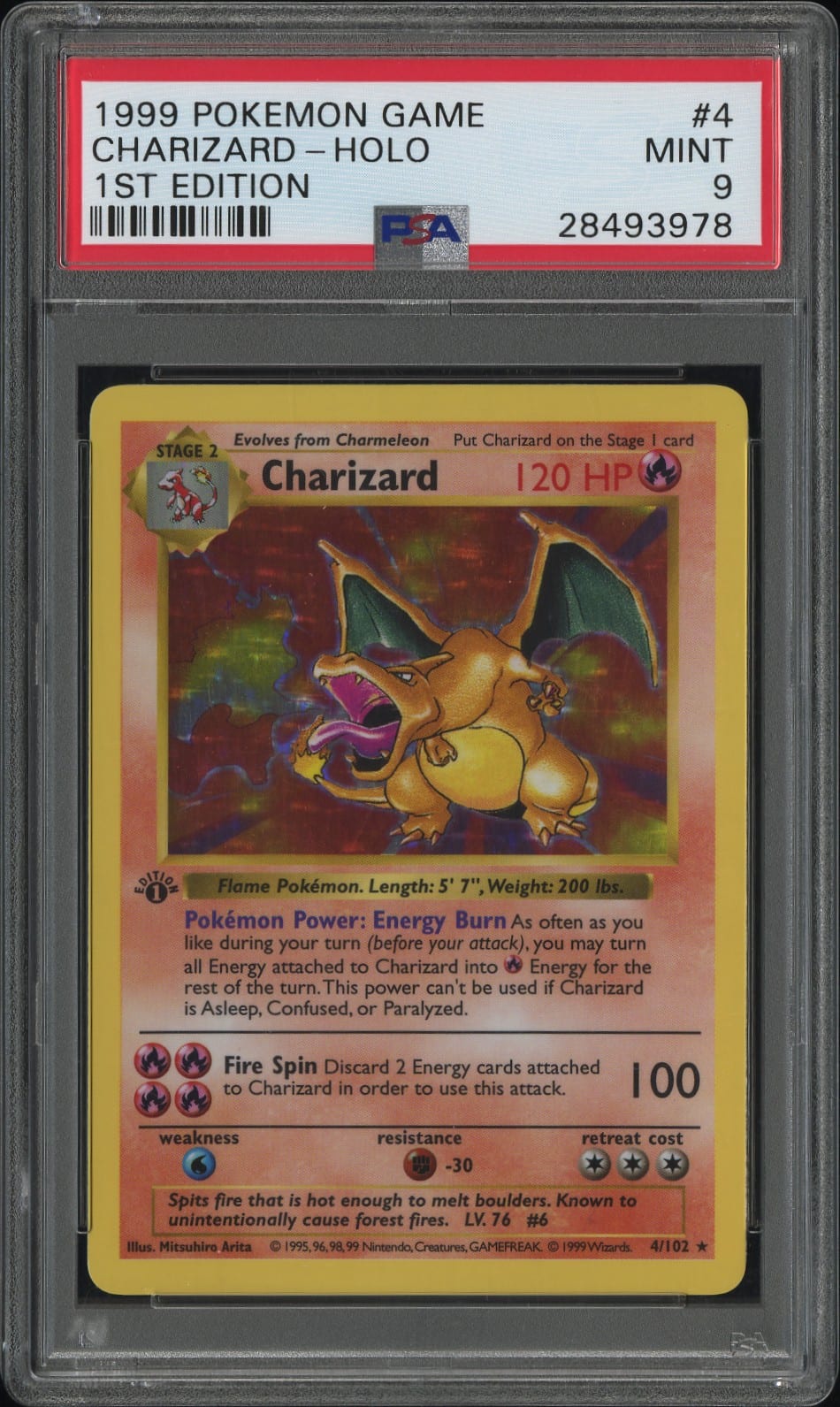 Charizard #4 1st Edition Shadowless, Base Set card photo