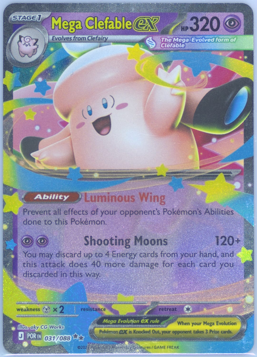 Mega Clefable ex #31 Holo, Perfect Order card photo