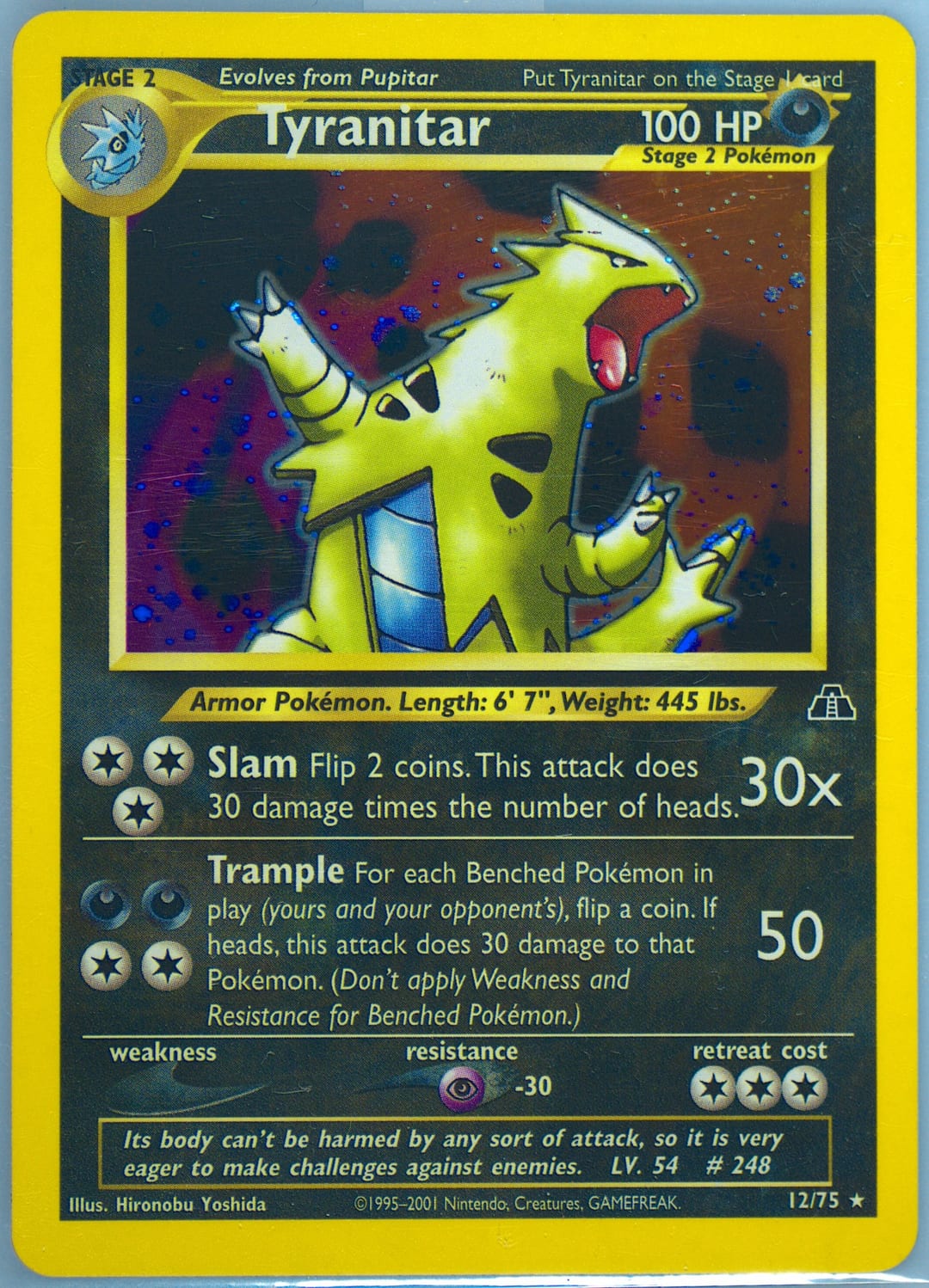 Tyranitar #12 Holo, Neo Discovery card photo