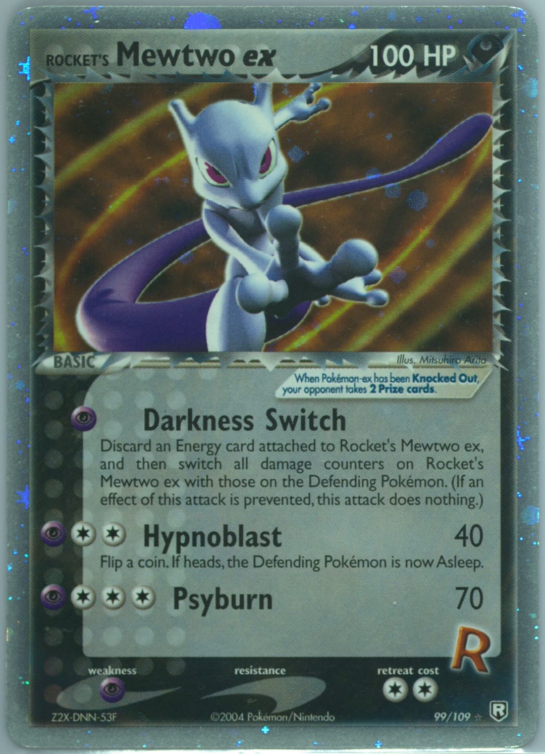 Rocket's Mewtwo ex #99 Holo, Team Rocket Returns card photo