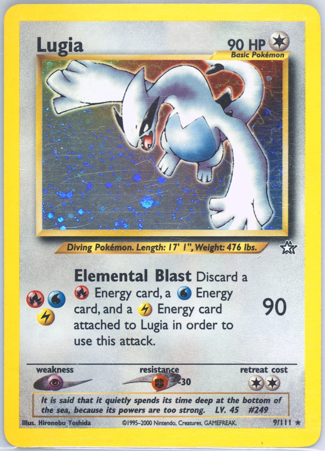Lugia #9 Holo, Neo Genesis card photo