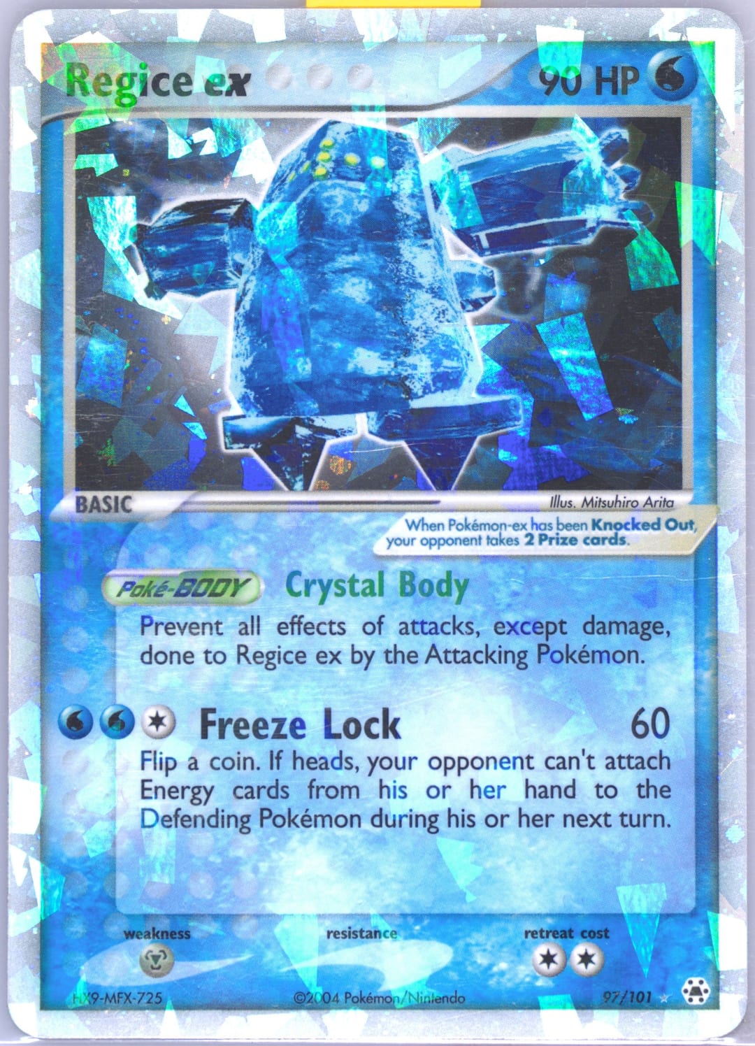 Regice ex #97 Holo, Hidden Legends card photo