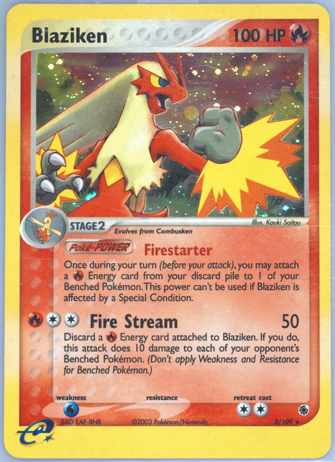 Blaziken #3 Holo, Ruby & Sapphire card photo