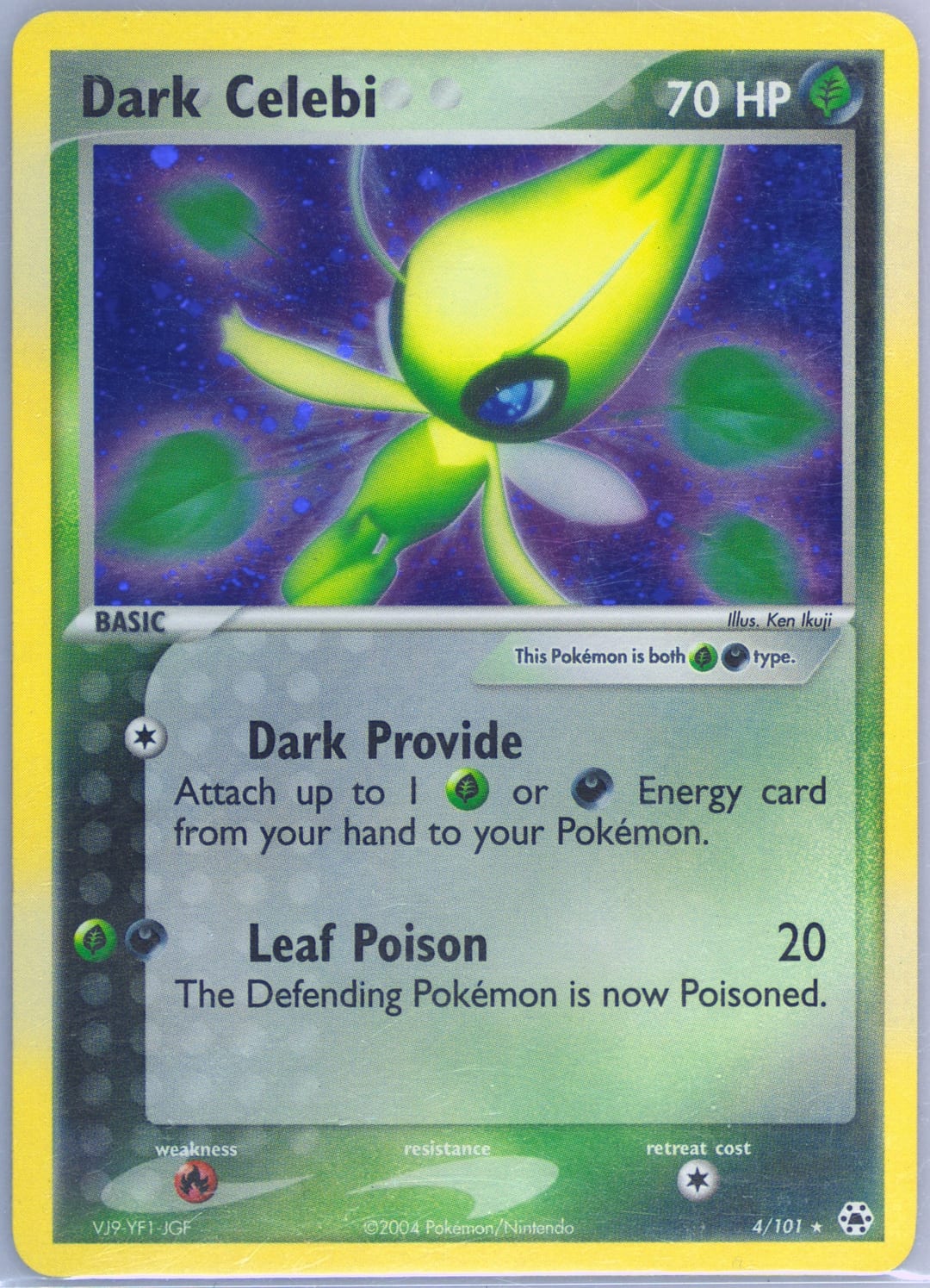 Dark Celebi #4 Holo, Hidden Legends card photo