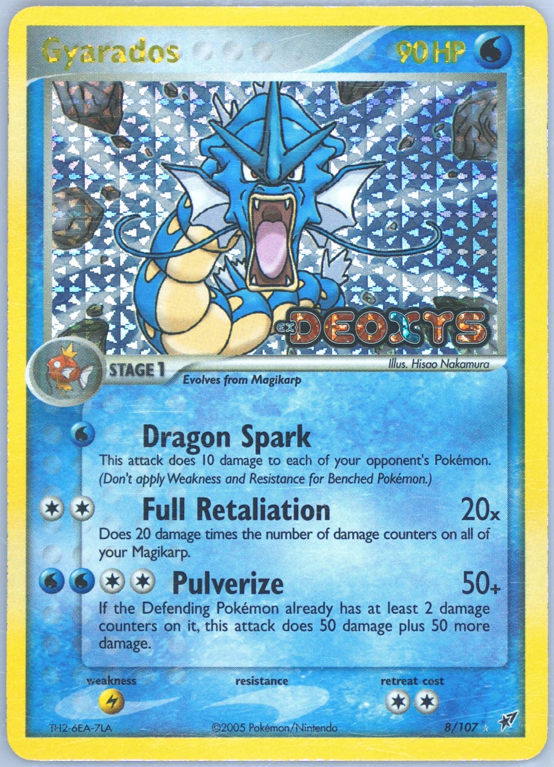 Gyarados #8 Reverse Holo, Deoxys card photo