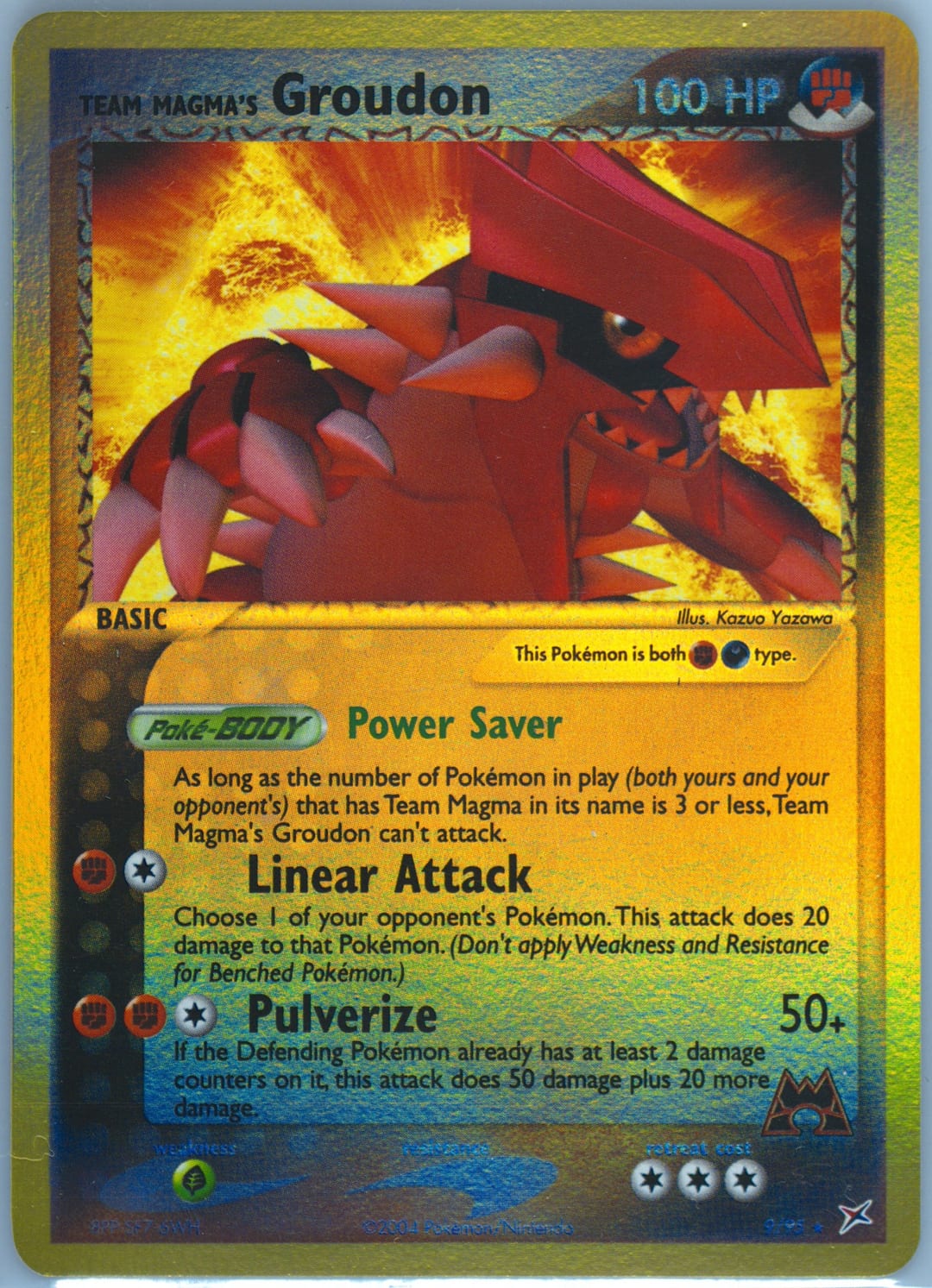 Team Magma's Groudon #9 Reverse Holo, Team Magma vs Team Aqua card photo