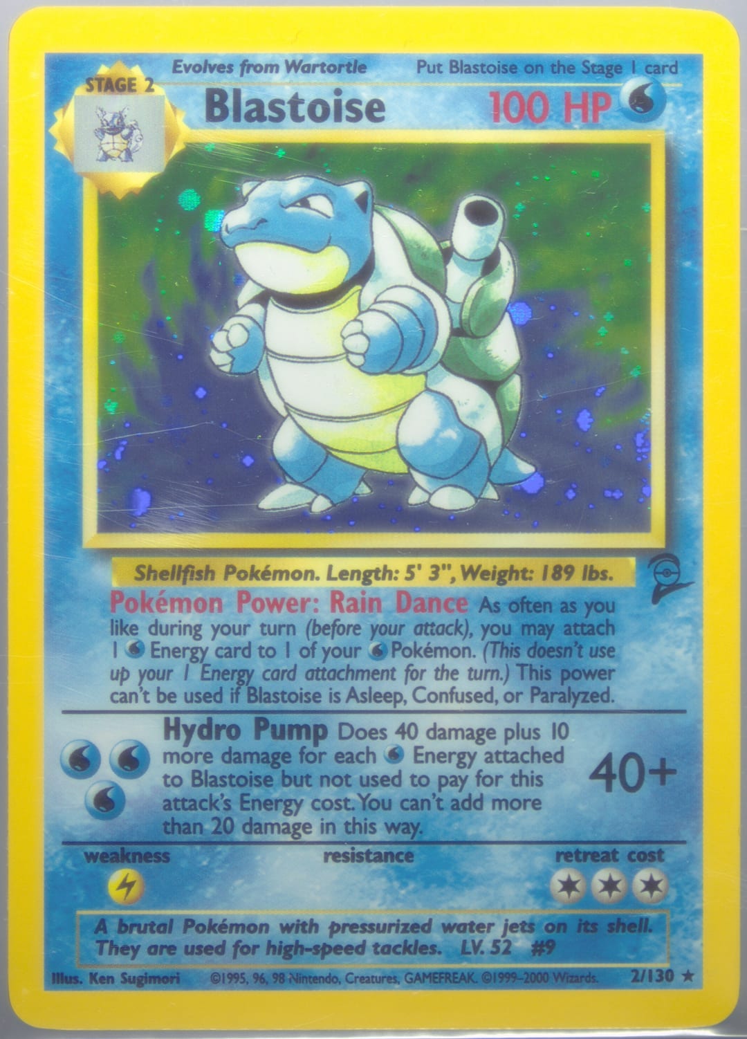 Blastoise #2 Holo, Base Set 2 card photo
