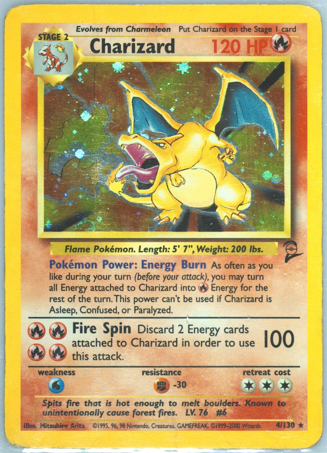 Charizard #4 Holo, Base Set 2 card photo