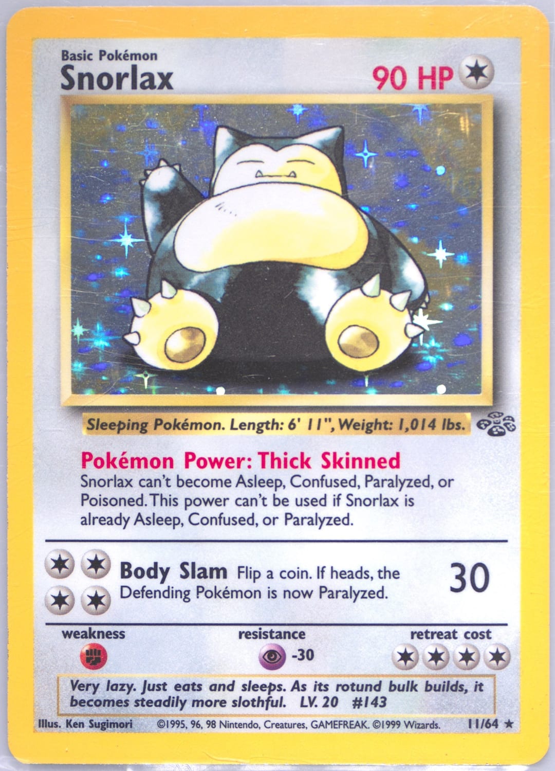 Snorlax #11 Holo, Jungle card photo