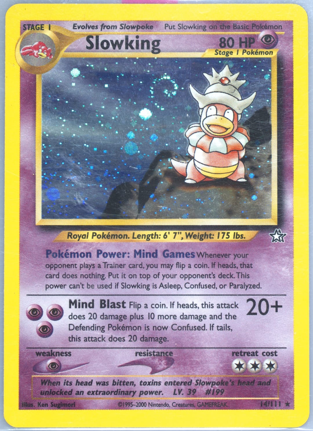 Slowking #14 Holo, Neo Genesis card photo