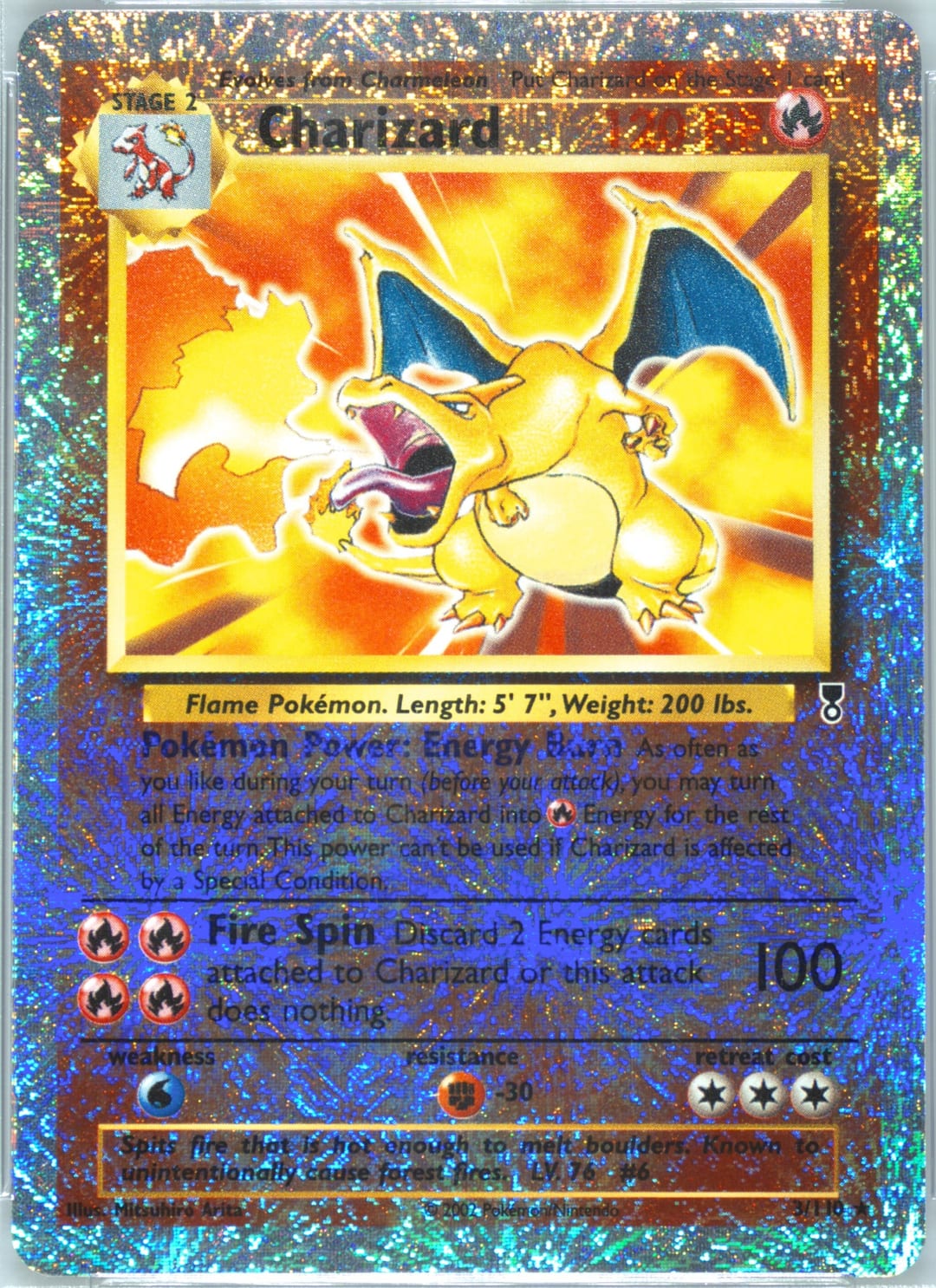 Charizard #3 Reverse Holo, Legendary Collection card photo
