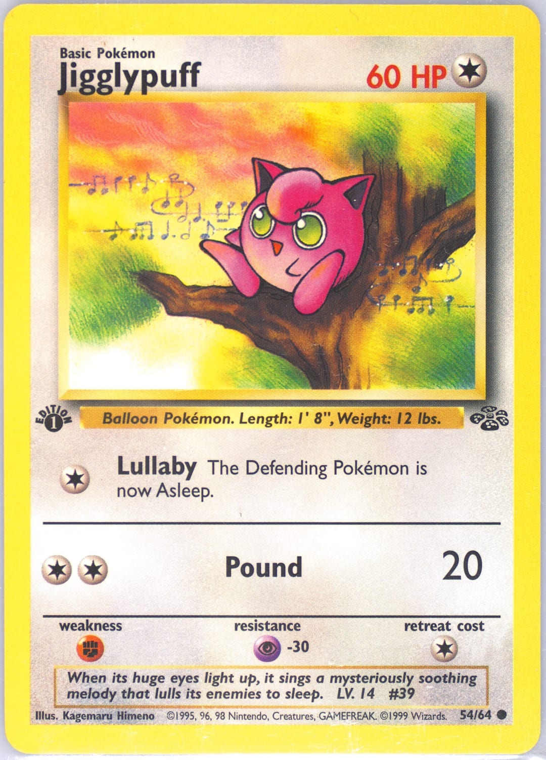 Jigglypuff #54 1st Edition, Jungle card photo